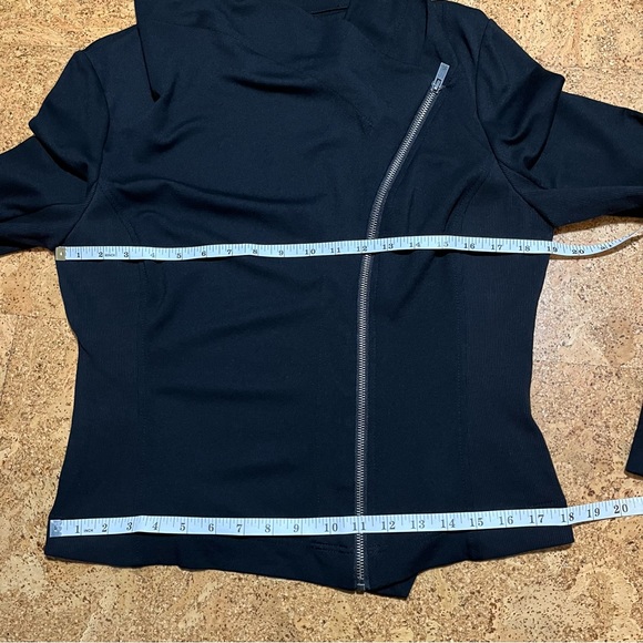 Vince Camuto Two Black Asymmetrical Zip Moto Jacket Sz L - Picture 12 of 13